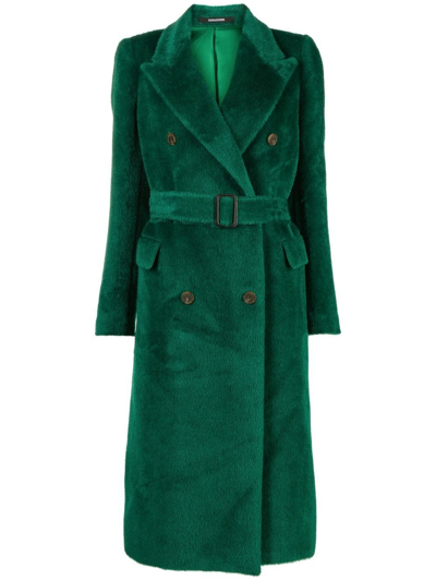Tagliatore Double-breasted Buttoned Coat In Green