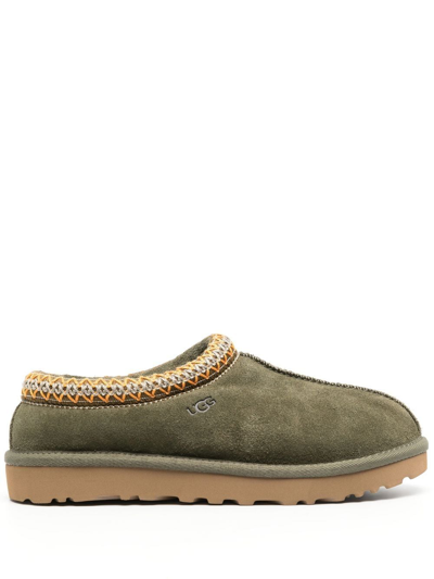 Ugg Burn To Live Suede Slippers In Burnt Olive