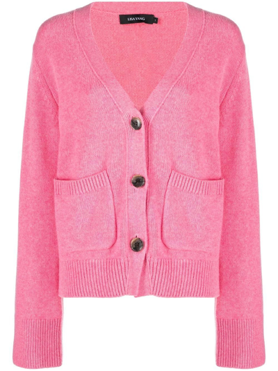 Lisa Yang Danni Cashmere Cardigan In Pink