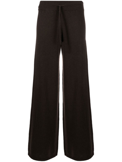 Lisa Yang Brown Sofi Wide-leg Cashmere Trousers