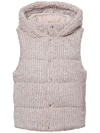 UNREAL FUR RIBBED-KNIT PADDED GILET