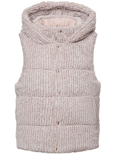 Unreal Fur Ribbed-knit Padded Gilet In Grey