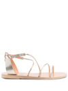 ANCIENT GREEK SANDALS MELOIVIA METALLIC-EFFECT SANDALS