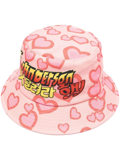 Jw Anderson Run Hany Bucket Hat In Pink