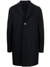 Harris Wharf London Single-breasted Cashmere Coat In Blau