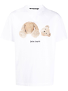 Palm Angels Teddy Bear Logo-print T-shirt In Weiss