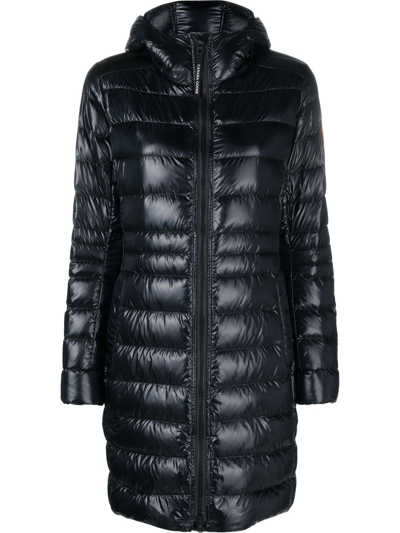 Canada Goose Cypress Hooded Quilted Shell Down Jacket In Black