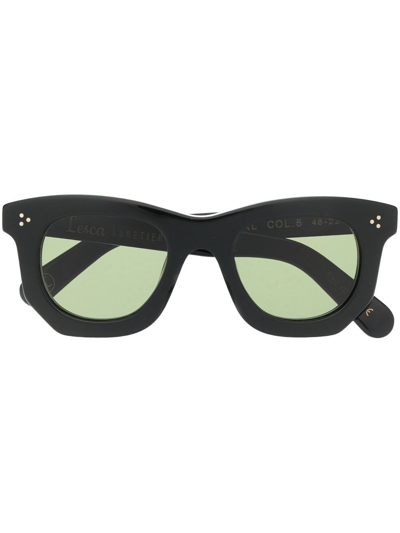 Lesca Tinted Thick-frame Sunglasses
