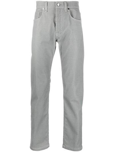 Fendi Mid-rise Straight-leg Trousers In Grey