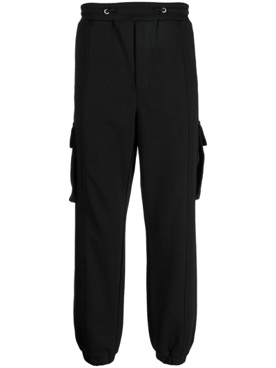 Zzero By Songzio Cargo-pocket Track Pants In Black