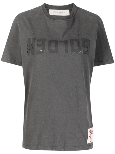 Golden Goose Grey T-shirt In Dark Grey