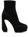 SI ROSSI 140MM SUEDE PLATFORM ANKLE BOOTS
