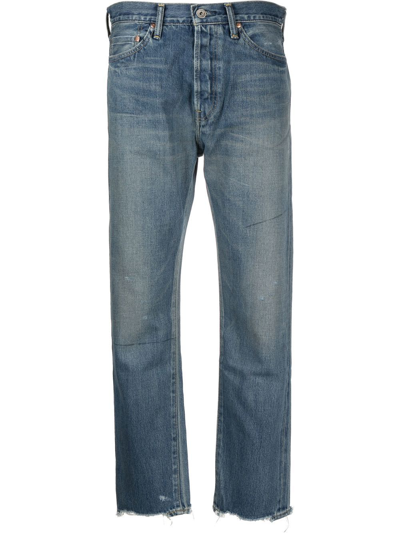 Chimala Distressed Straight-leg Jeans In Blau