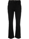 Citizen Of Humanity Isola Cropped Boot-cut Jeans In Schwarz
