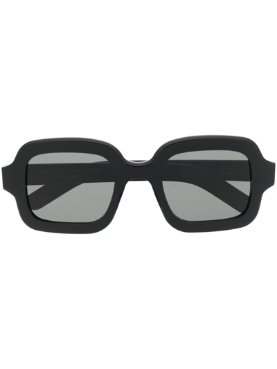 Retrosuperfuture Benz Rectangular Frame Sunglasses In Schwarz