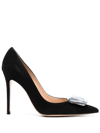 GIANVITO ROSSI JAIPUR 105MM SUEDE PUMPS