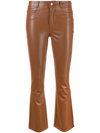 PAIGE FLARED FAUX-LEATHER TROUSERS