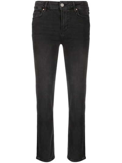 Paige High-rise Straight-leg Jeans In Black