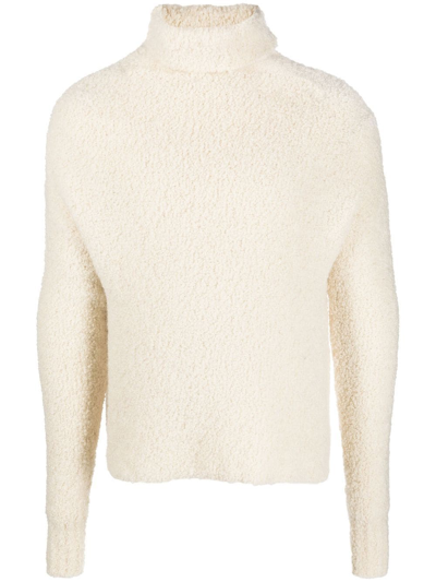 Ma'ry'ya Roll-neck Long-sleeve Jumper In White