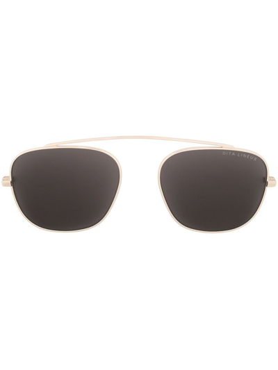 Dita Eyewear Square-frame Tinted Sunglasses In Gold