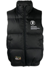 AAPE BY A BATHING APE LOGO-PATCH SLEEVELESS PADDED GILET