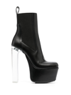 RICK OWENS 180MM HEELED LEATHER BOOTS