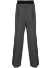 We11 Done Elasticated Wide-leg Trousers In Grau