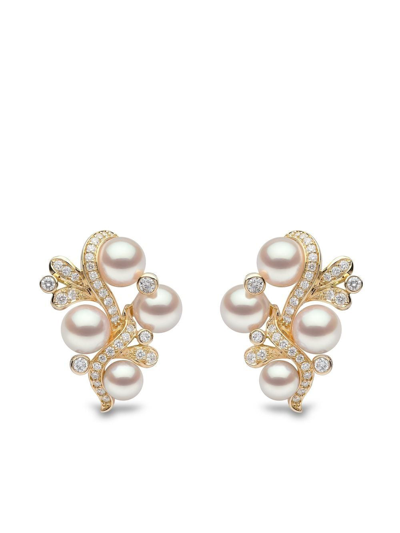 Yoko London 18kt Gold Diamond And Pearl Earrings