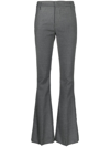 Dondup Hight-waisted Bootcut Trousers In Grau