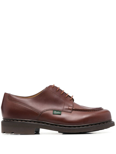 Paraboot Lace-up Leather Derby Shoes In Braun