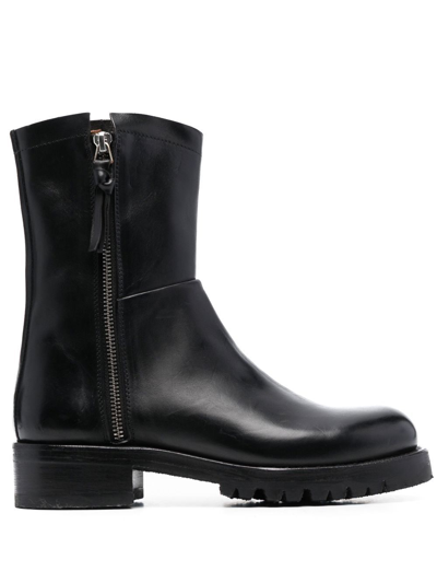 Alberto Fasciani Ankle-length Leather Boots In Schwarz