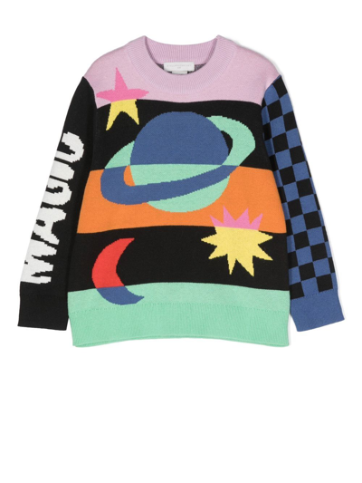 Stella Mccartney Magic Patterned Intarsia-knit Jumper In 绿色