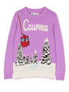 Mc2 Saint Barth Intarsia-knit Jumper In Purple