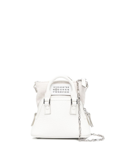 Maison Margiela Classique Baby Leather Mini Bag In White
