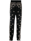 Amiri Bandana-print Drawstring Track Pants In Schwarz