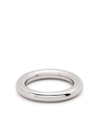 Tom Wood Cage Band Sterling Silver Ring In Silber