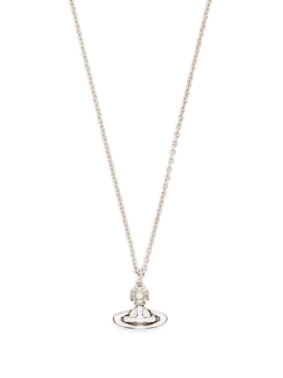 Vivienne Westwood Orb Pendant Chain Necklace In Silber