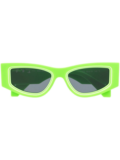Off-white Andy Squared Acetate Sunglasses In 5907 Green