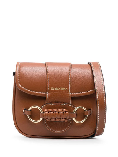 See By Chloé Saddie Mini Leather Shoulder Bag In Brown