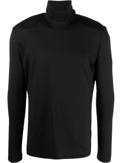 Vtmnts Roll-neck Long-sleeve Top In Black