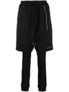 Mastermind Japan Deck Shorts Layered Leggings In Schwarz