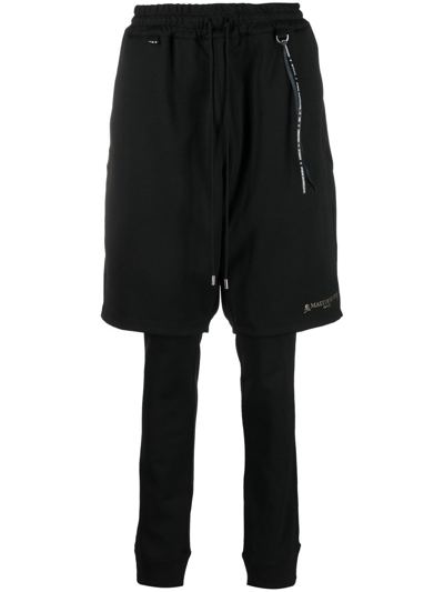 Mastermind Japan Deck Shorts Layered Leggings In Schwarz