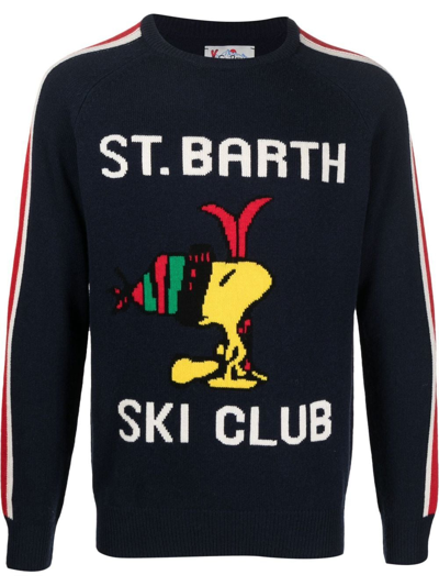 Mc2 Saint Barth Kids' X Peanuts St.barth Ski Club Jumper In Blue
