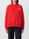 Kenzo Chest Logo-print Detail Hoodie In Red