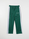 Palm Angels Side-stripe Logo Track Pants In Grass Green