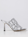 Bottega Veneta Strappy High Heel Sandals In Silver