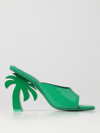 Palm Angels Palm Heel 115mm Patent-leather Mules In Green