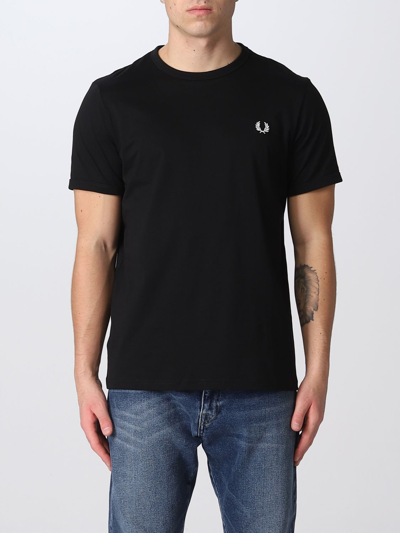 FRED PERRY T-SHIRT FRED PERRY MEN COLOR BLACK,D35531002