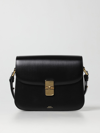 Apc A.p.c. Black Leather Mini Grace Crossbody Bag In Black