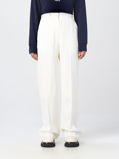 Casablanca Silk Blend Trousers In White